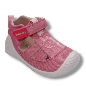 Biomecanics Sandalia Cerrada Lona 202206 FUXIA CORDONETS