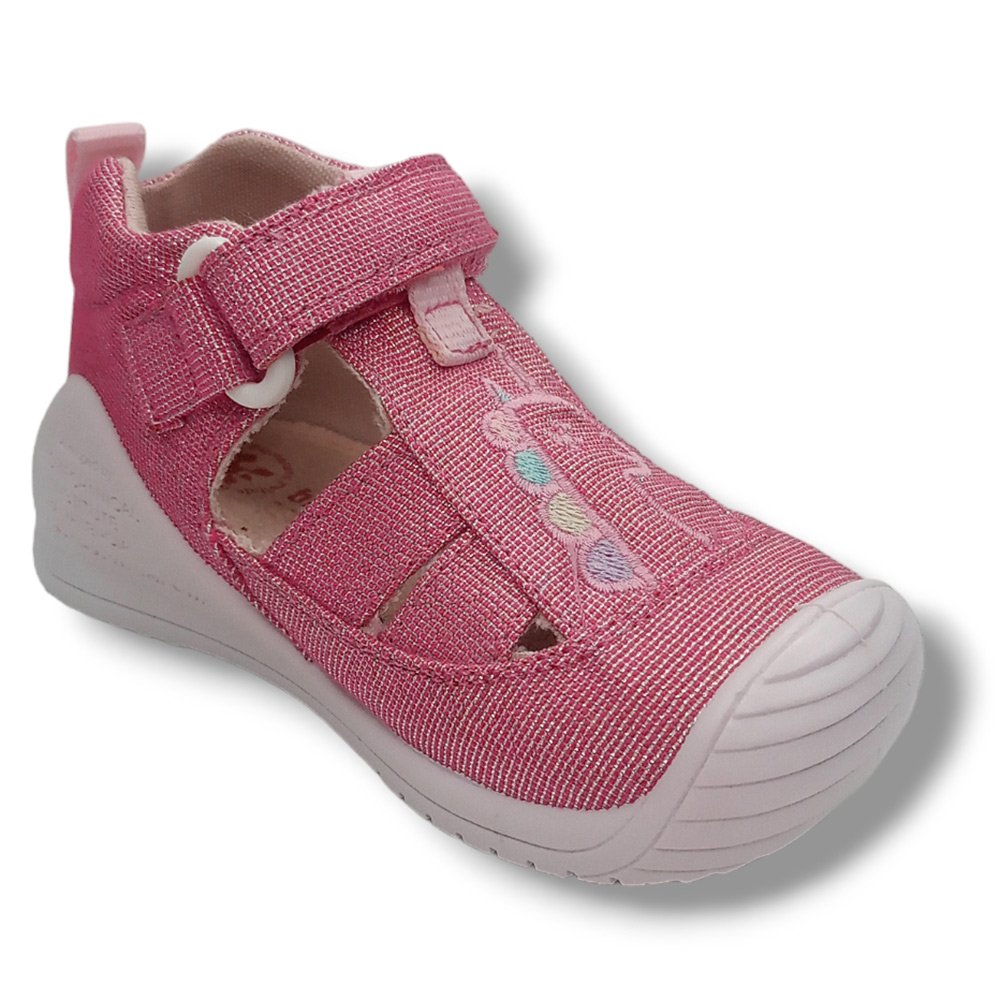 Biomecanics Sandalia Cerrada Lona 202206 FUXIA CORDONETS - Imagen 3