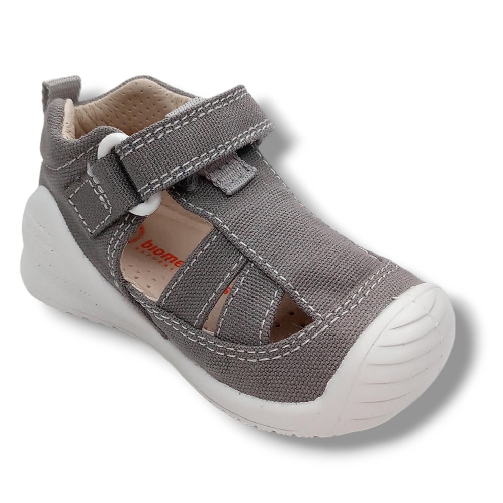 Biomecanics Sandalia Cerrada Lona 222186-B GRIS CORDONETS - Imagen 3