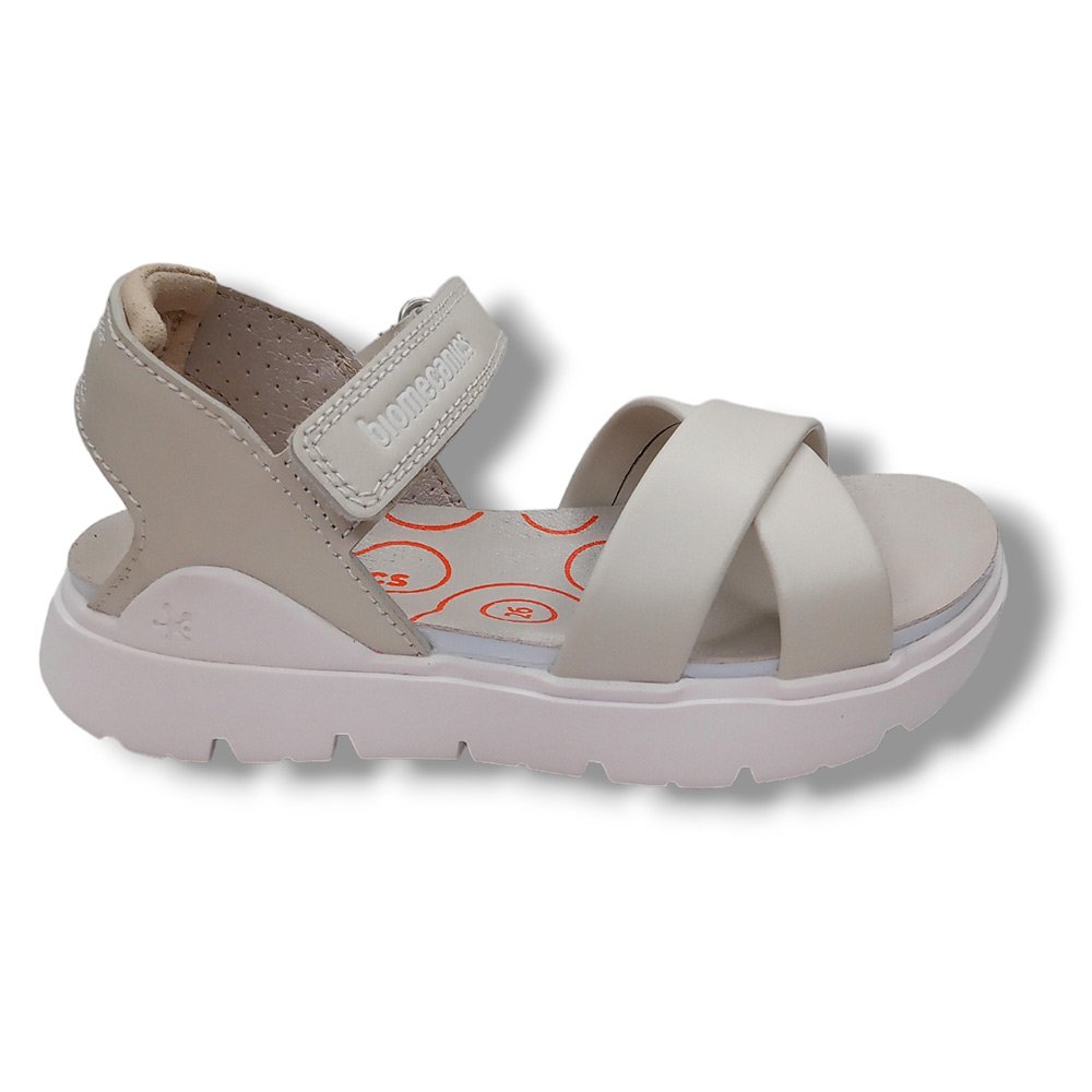 Biomecanics Sandalia Abierta Niña 242274-B BLANCO ROTO SPORCO CORDONETS - Imagen 2