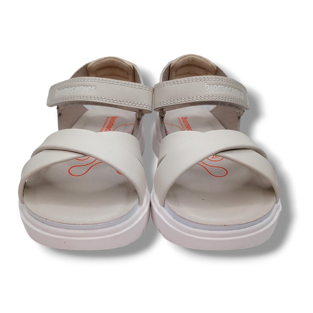 Biomecanics Sandalia Abierta Niña 242274-B BLANCO ROTO SPORCO CORDONETS - Imagen 4