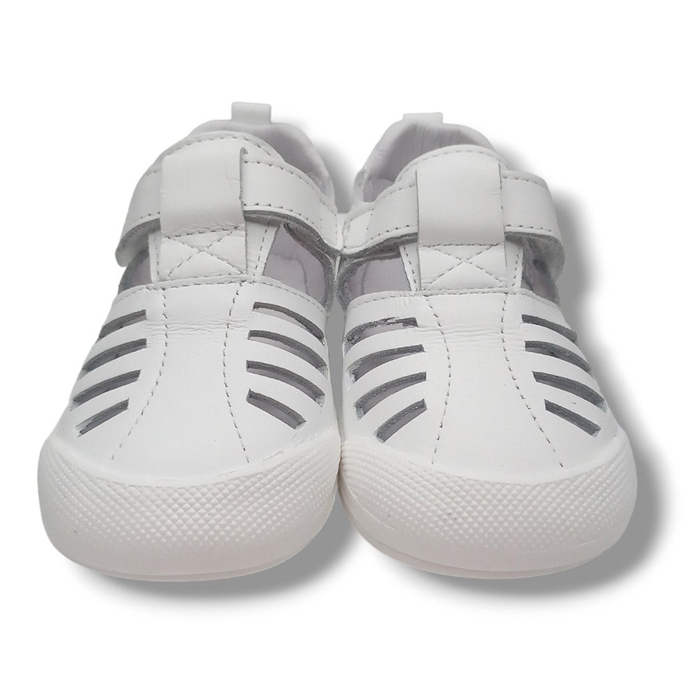 Blanditos by Crio's Sandalia Cerrada Barefoot FIYI BLANCO24 Niño CORDONETS - Imagen 4