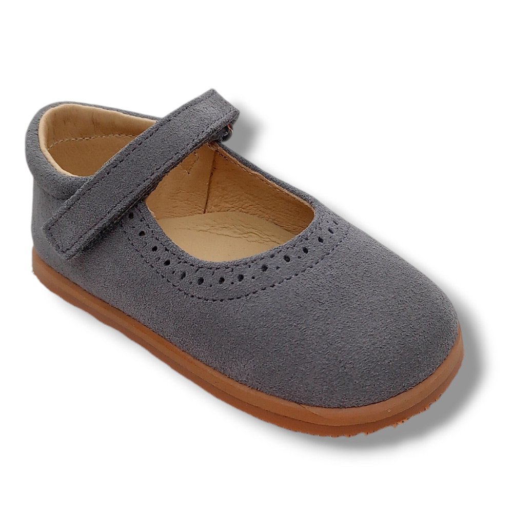 Blanditos by Crio's Merceditas Barefoot PRAGA GRIS25 Niña CORDONETS