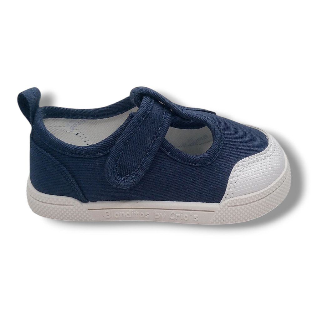 Blanditos by Crio's Pepito Lona Barefoot GUINDA NAVY25V Niño CORDONETS - Imagen 2