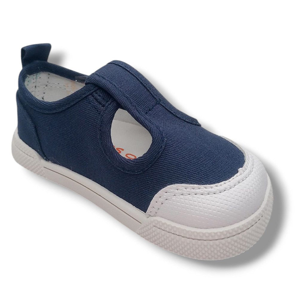 Blanditos by Crio's Pepito Lona Barefoot GUINDA NAVY25V Niño CORDONETS - Imagen 3
