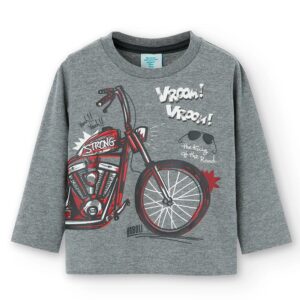 Boboli Camiseta punto básica de niño 315043 8125 GRIS CORDONETS