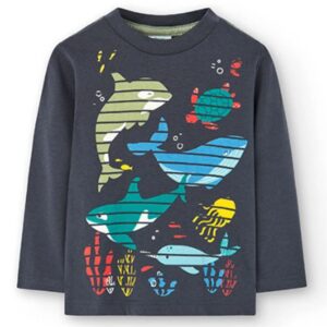 Boboli Camiseta punto de bebé niño 318002 8116 ANTRACITA CORDONETS
