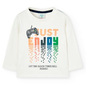 Boboli Camiseta punto básica de niño 327024 1111 CRUDO CORDONETS