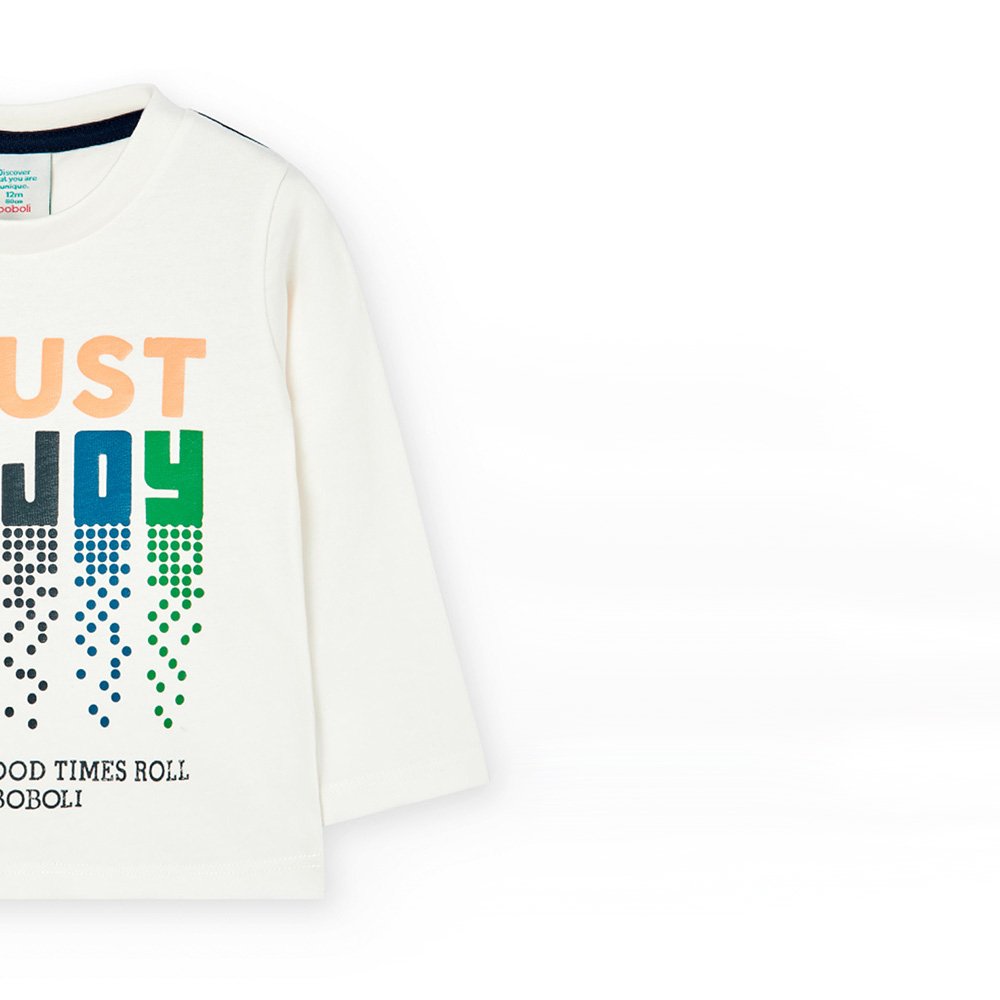 Boboli Camiseta punto básica de niño 327024 1111 CRUDO CORDONETS - Imagen 3