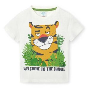 Boboli Camiseta punto básica de niño 328070 1111 BLANCO CORDONETS