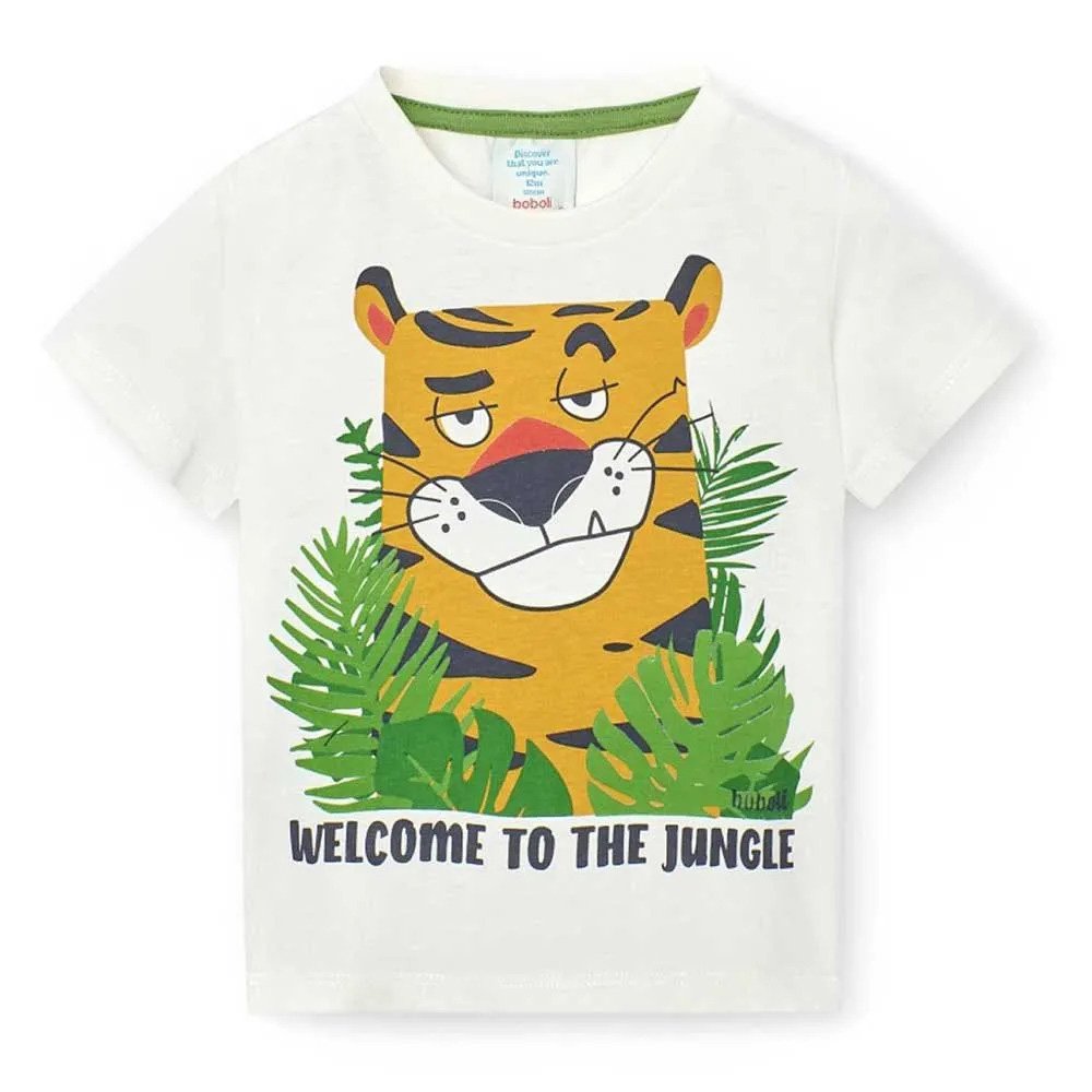 Boboli Camiseta punto básica de niño 328070 1111 BLANCO CORDONETS