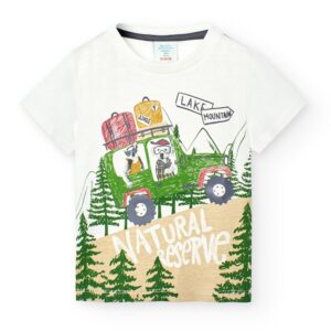 Boboli Camiseta punto básica de niño 328081 1111 BLANCO CORDONETS
