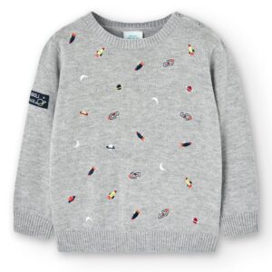 Boboli Jersey Punto básica de niño 347015 8130 GRIS CORDONETS
