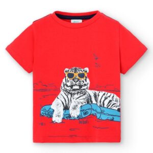 Boboli Camiseta punto básica de niño 396042 3744 ROJO CORDONETS