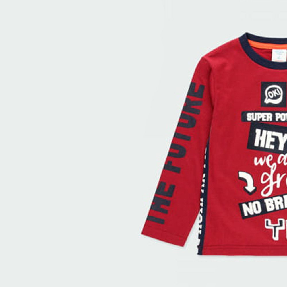 Boboli Camiseta punto básica de niño 503053 3727 BURDEOS CORDONETS - Imagen 2
