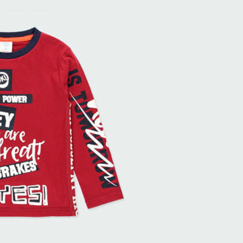 Boboli Camiseta punto básica de niño 503053 3727 BURDEOS CORDONETS - Imagen 3