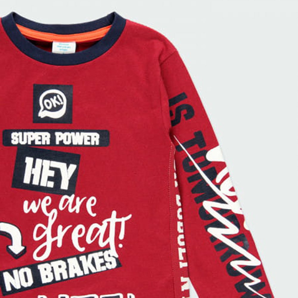 Boboli Camiseta punto básica de niño 503053 3727 BURDEOS CORDONETS - Imagen 7