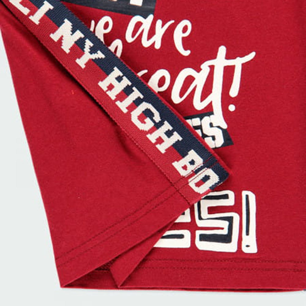 Boboli Camiseta punto básica de niño 503053 3727 BURDEOS CORDONETS - Imagen 8