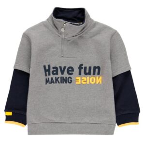 Boboli Sudadera Felpa básica de niño 505268 8125 GRIS CORDONETS