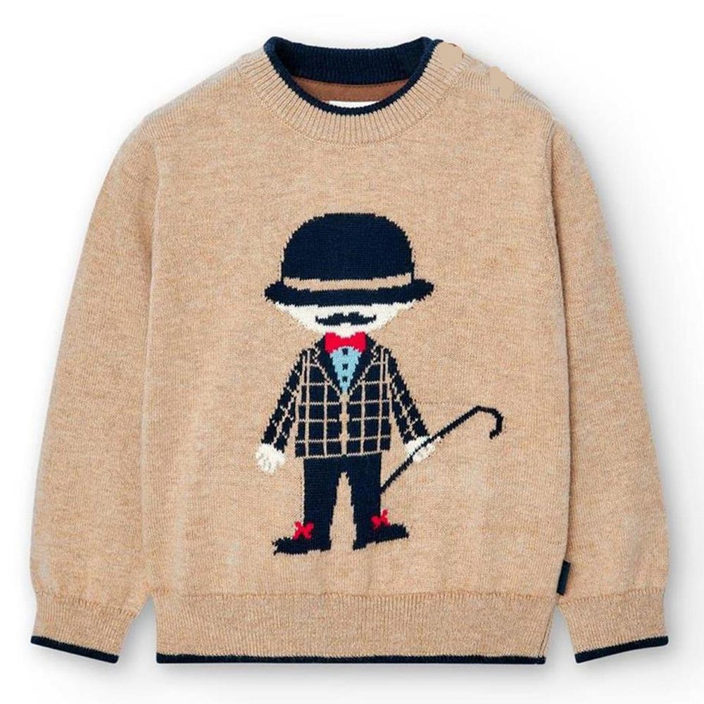 Boboli Jersey Punto básica de niño 717162 7389 CAMEL CORDONETS