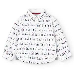 Boboli Camisa Manga Larga de niño 717229 9166 BLANCO CORDONETS