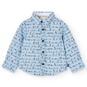 Boboli Camisa Manga Larga de niño 717319 9163 CIELO CORDONETS