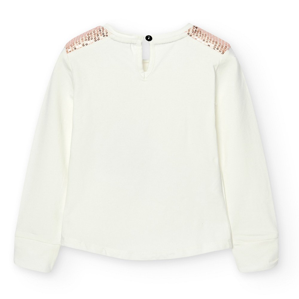 Boboli Camiseta punto básica de niña 727028 1111 CRUDO CORDONETS - Imagen 4