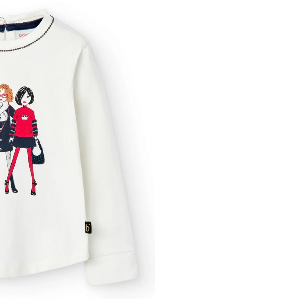 Boboli Camiseta punto básica de niña 727196 1111 CRUDO CORDONETS - Imagen 3