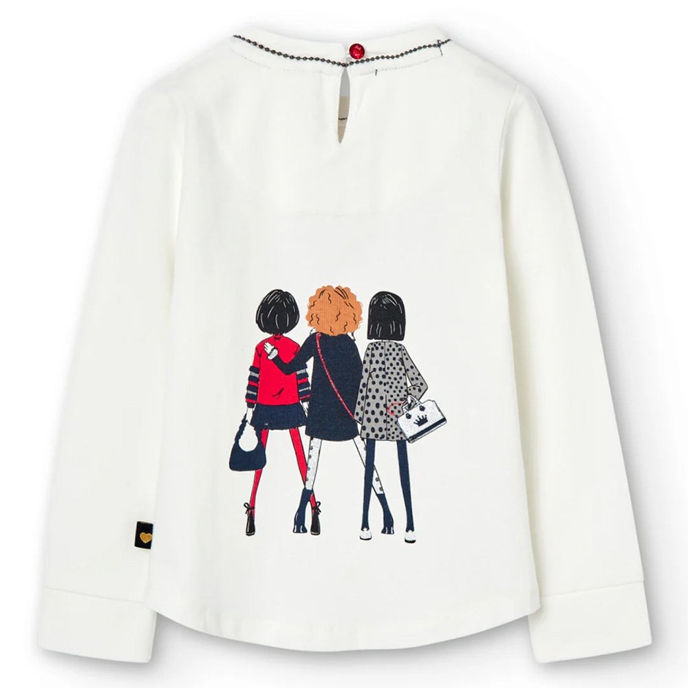 Boboli Camiseta punto básica de niña 727196 1111 CRUDO CORDONETS - Imagen 4