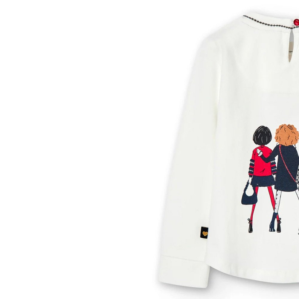 Boboli Camiseta punto básica de niña 727196 1111 CRUDO CORDONETS - Imagen 5