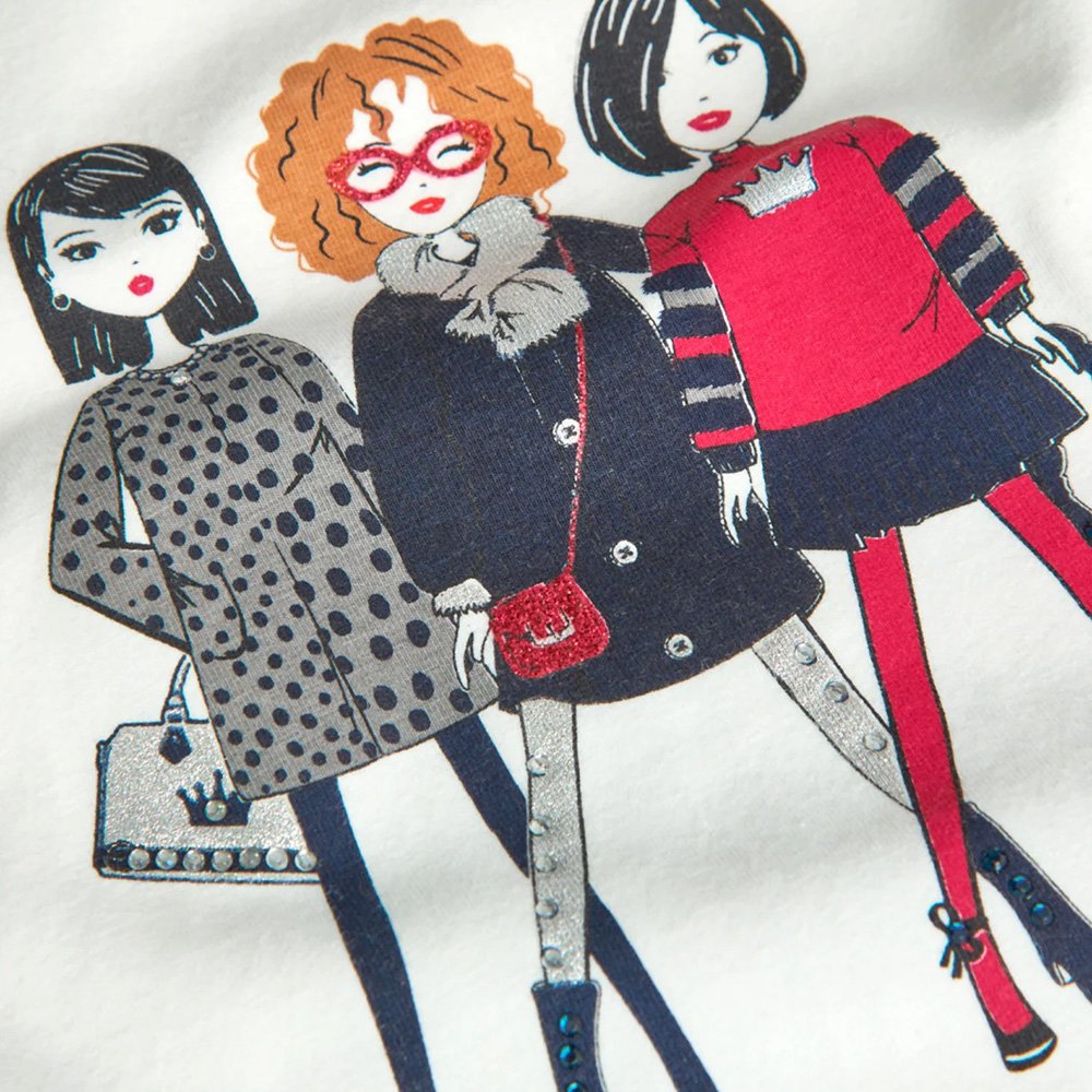 Boboli Camiseta punto básica de niña 727196 1111 CRUDO CORDONETS - Imagen 8