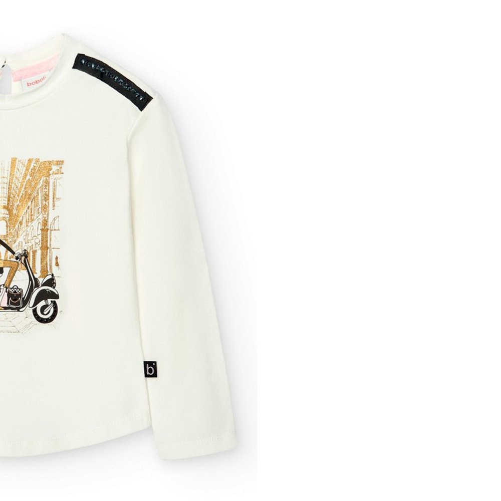 Boboli Camiseta punto básica de niña 727501 1111 CRUDO CORDONETS - Imagen 3