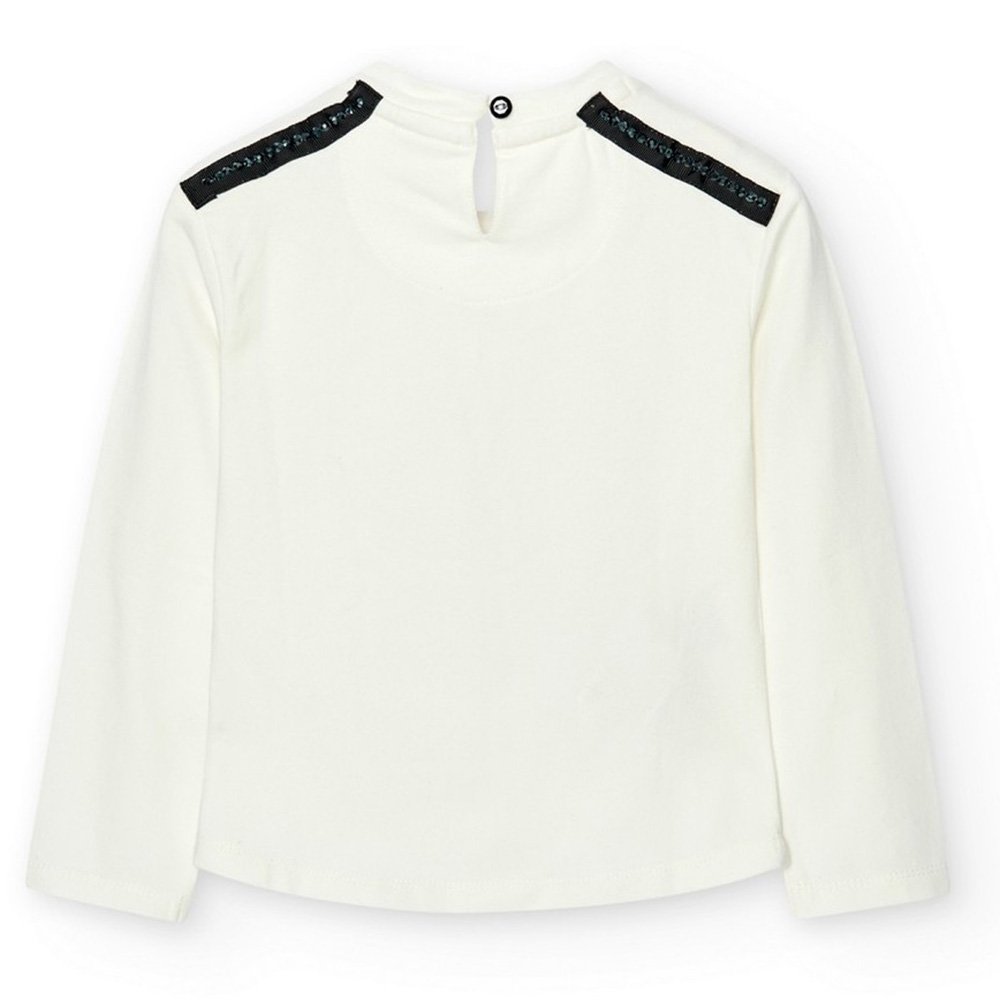 Boboli Camiseta punto básica de niña 727501 1111 CRUDO CORDONETS - Imagen 4