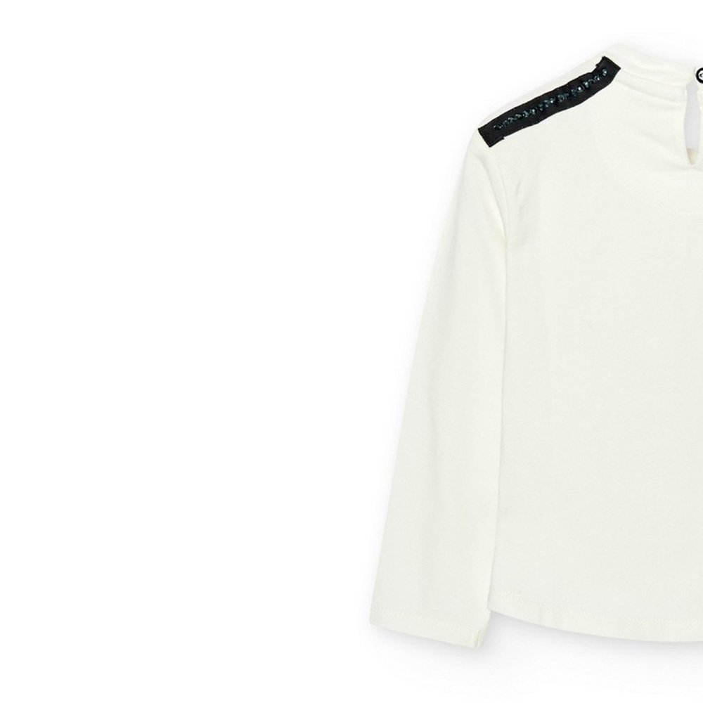 Boboli Camiseta punto básica de niña 727501 1111 CRUDO CORDONETS - Imagen 5