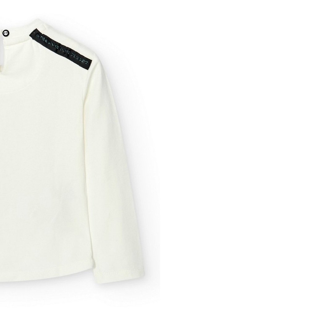 Boboli Camiseta punto básica de niña 727501 1111 CRUDO CORDONETS - Imagen 6