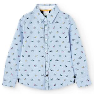Boboli Camisa Manga Larga de niño 737355 9173 CIELO CORDONETS