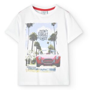 Boboli Camiseta punto básica de niño 838223 1100 BLANCO CORDONETS