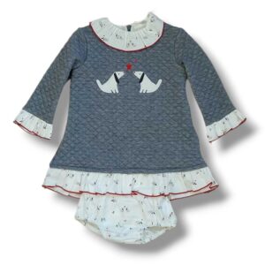 Coco Acqua Vestido de bebé niña 80267 GRIS CORDONETS