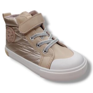 Conguitos Zapatillas Altas GOFLEX BAREFOOT Niña OSSH127024-GOLD BEIGE CORDONETS