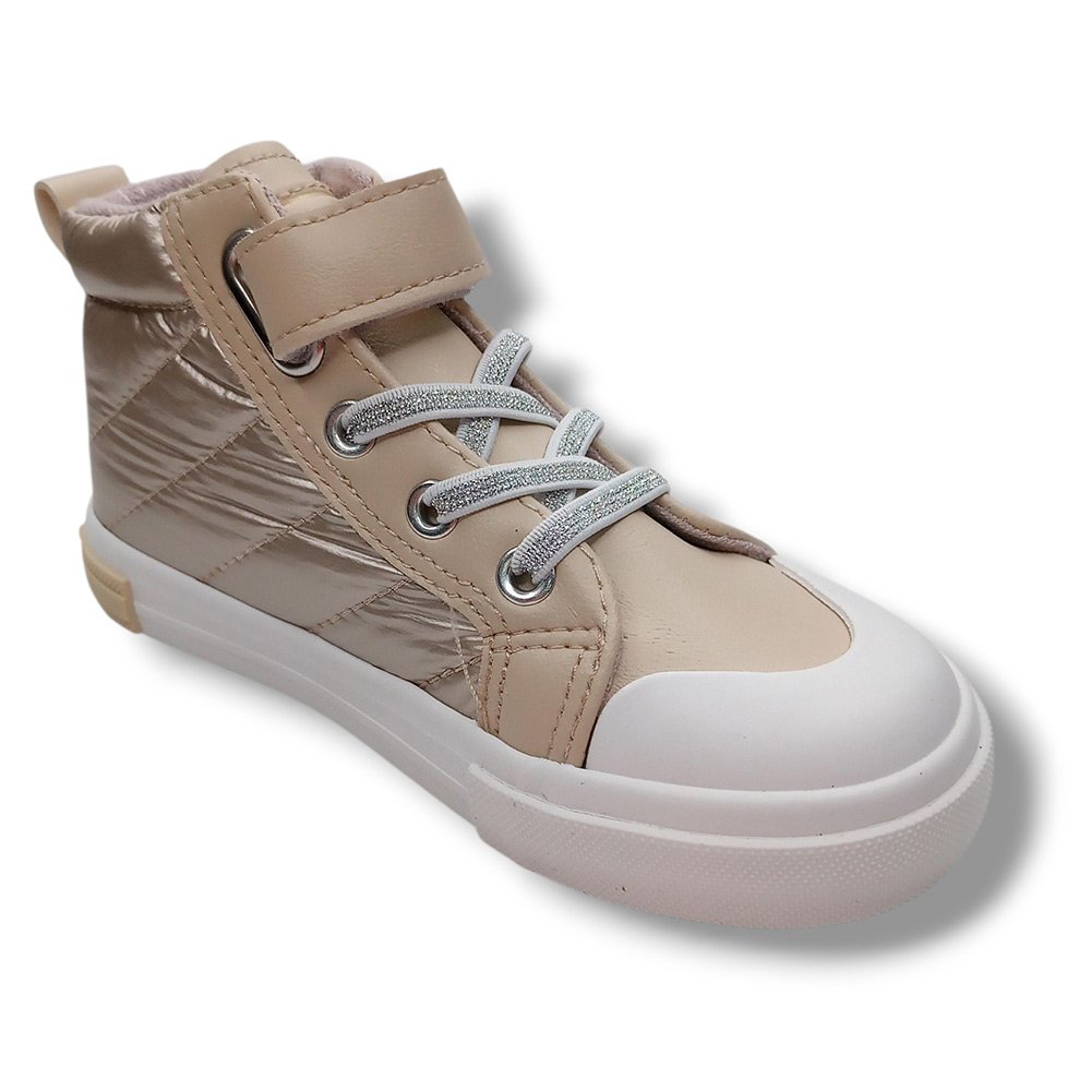 Conguitos Zapatillas Altas GOFLEX BAREFOOT Niña OSSH127024-GOLD BEIGE CORDONETS - Imagen 3