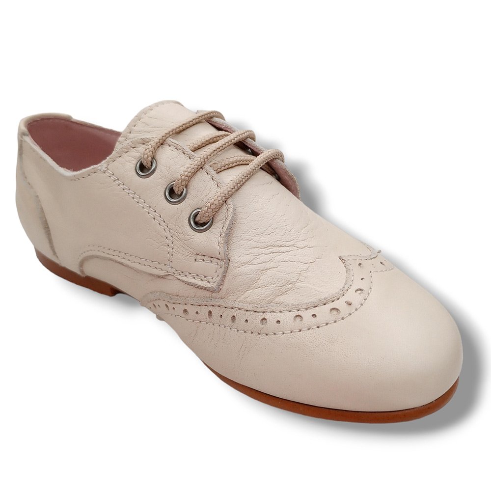 Zapato Blucher Inglesito Dardos 30316 BEIGE CORDONETS - Imagen 3
