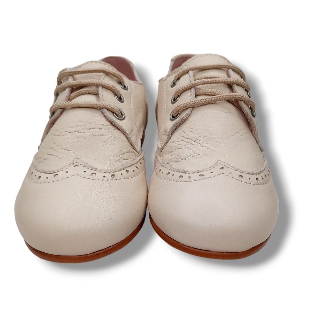 Zapato Blucher Inglesito Dardos 30316 BEIGE CORDONETS - Imagen 4