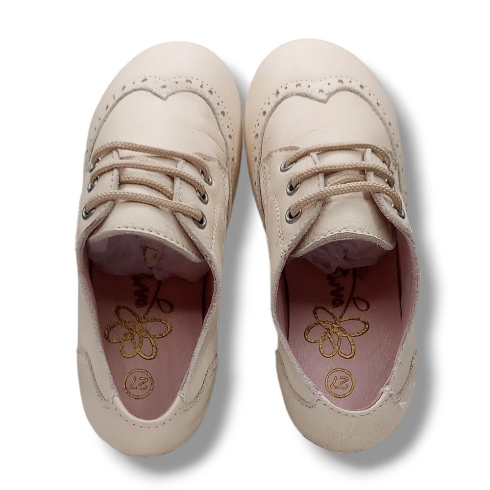 Zapato Blucher Inglesito Dardos 30316 BEIGE CORDONETS - Imagen 6