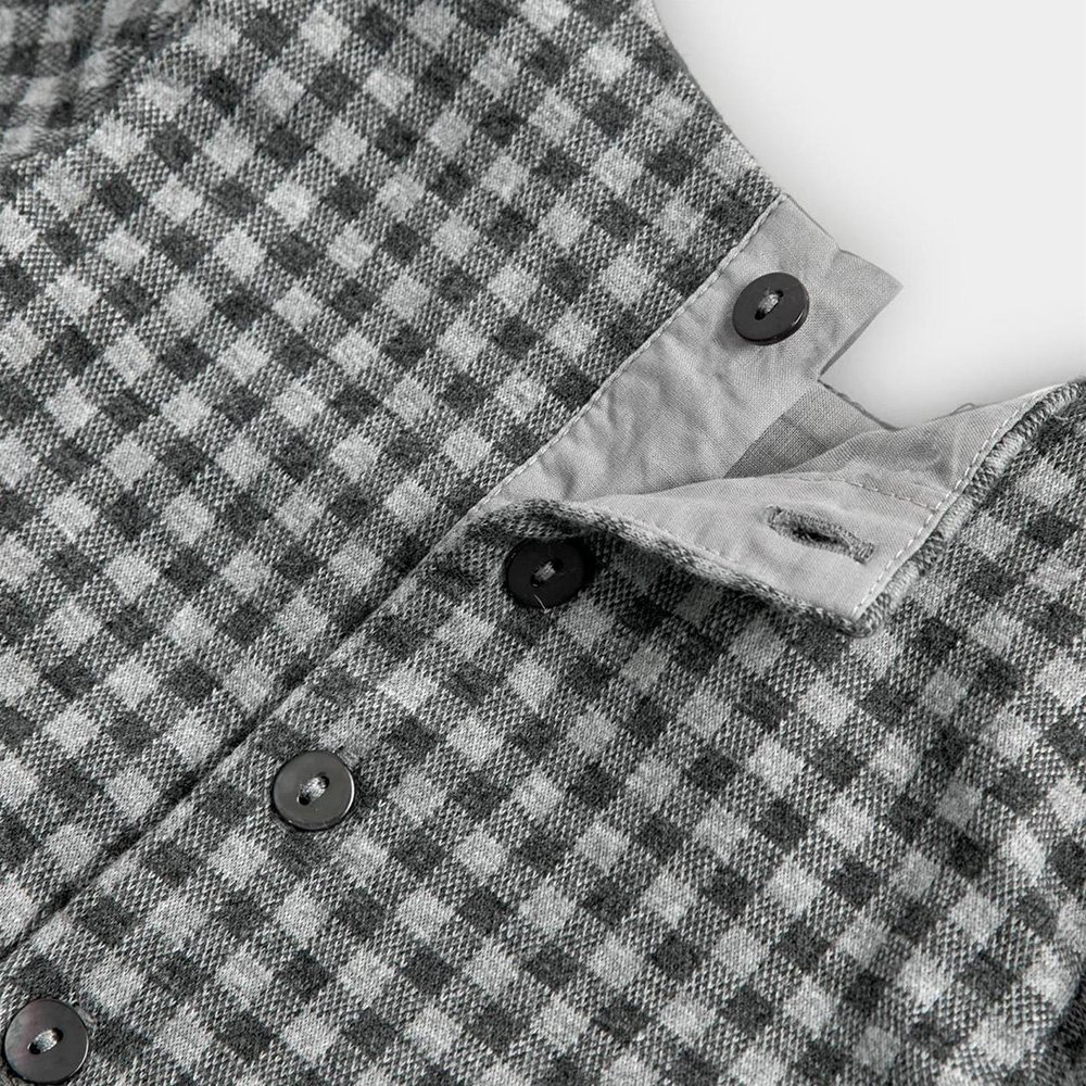 Boboli Vestido de bebé niña 707015 GRIS con Cárdigan Chaqueta niña 707004 MOSTAZA CORDONETS - Imagen 4