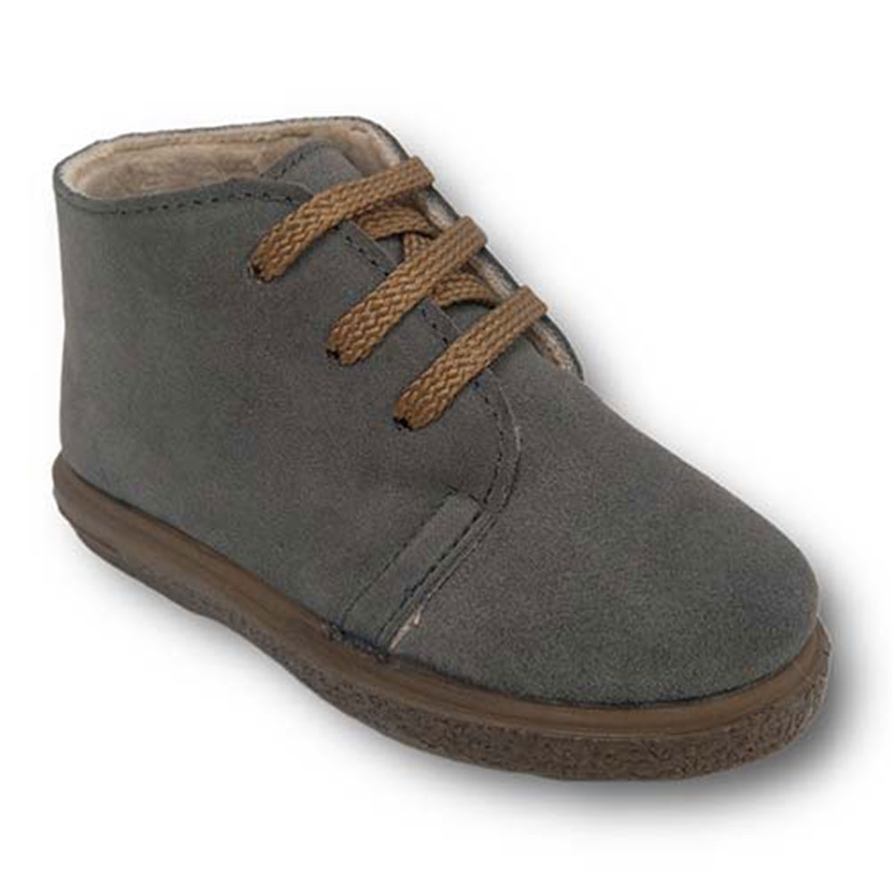 Vulpeques Botas Serraje Niño 1111-SE GRIS CORDONETS