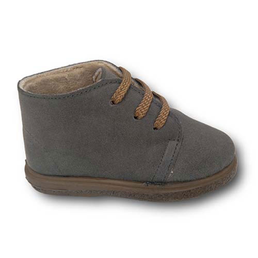 Vulpeques Botas Serraje Niño 1111-SE GRIS CORDONETS - Imagen 2
