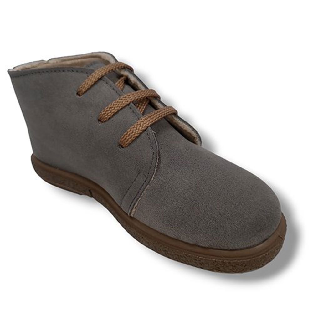 Vulpeques Botas Serraje Niño 1111-SE GRIS CORDONETS - Imagen 3