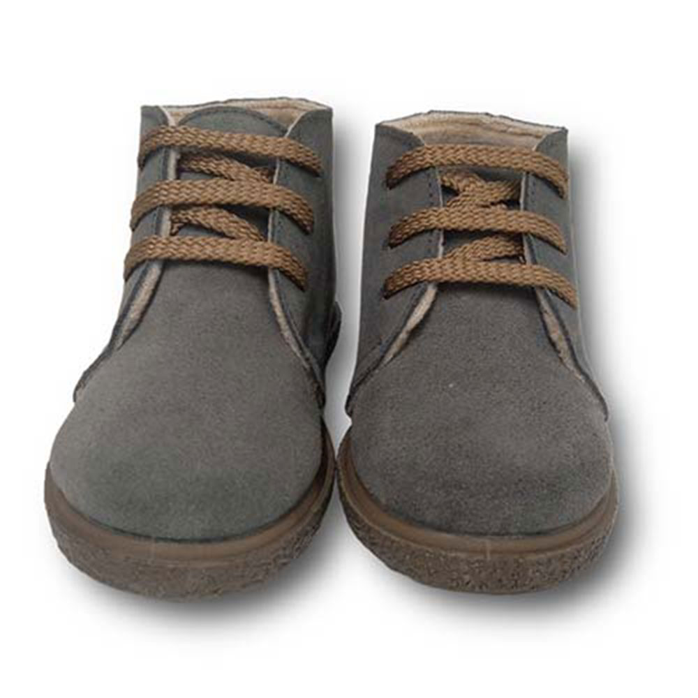 Vulpeques Botas Serraje Niño 1111-SE GRIS CORDONETS - Imagen 4