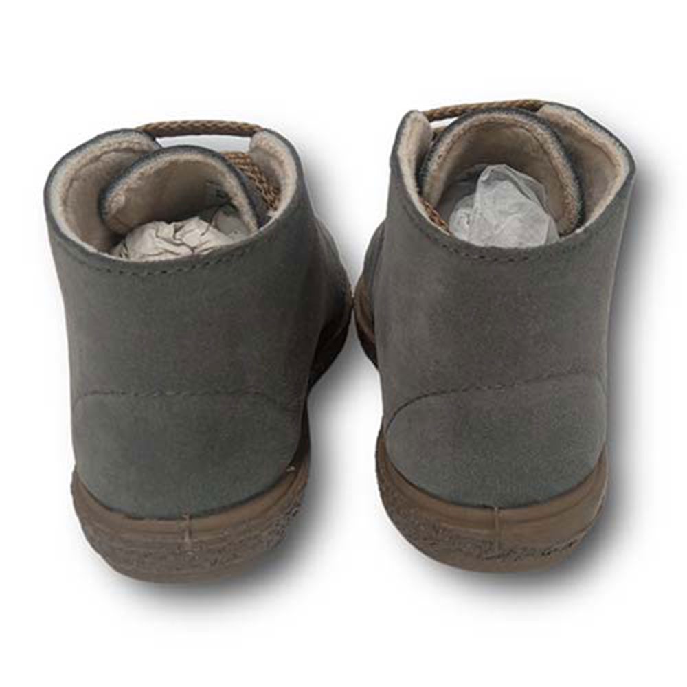 Vulpeques Botas Serraje Niño 1111-SE GRIS CORDONETS - Imagen 5