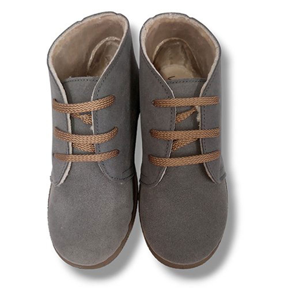 Vulpeques Botas Serraje Niño 1111-SE GRIS CORDONETS - Imagen 6